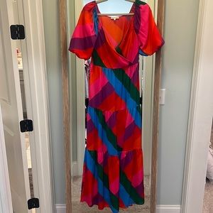 Skys are blue small maxi dress multi color. Absolutely beautiful! Worn once!!